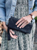 Clutch MILO lækker skindkvalitet - SORT