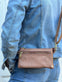 Clutch / skindtaske Dark sand - VIAMAJA.DK