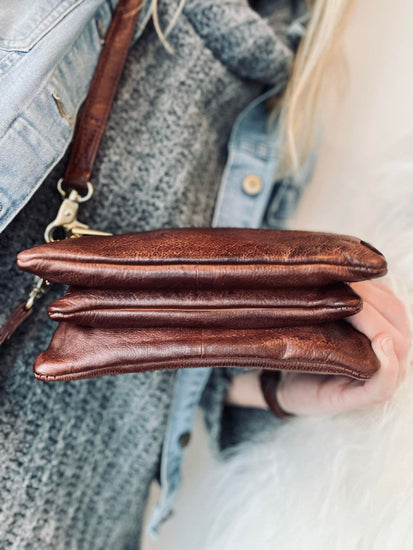 Clutch / skindtaske Vera Brandy - VIAMAJA.DK
