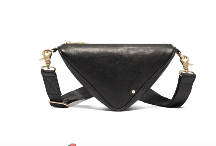 Cool black HALLY trekantet crossbody / bumbag - VIAMAJA.DK