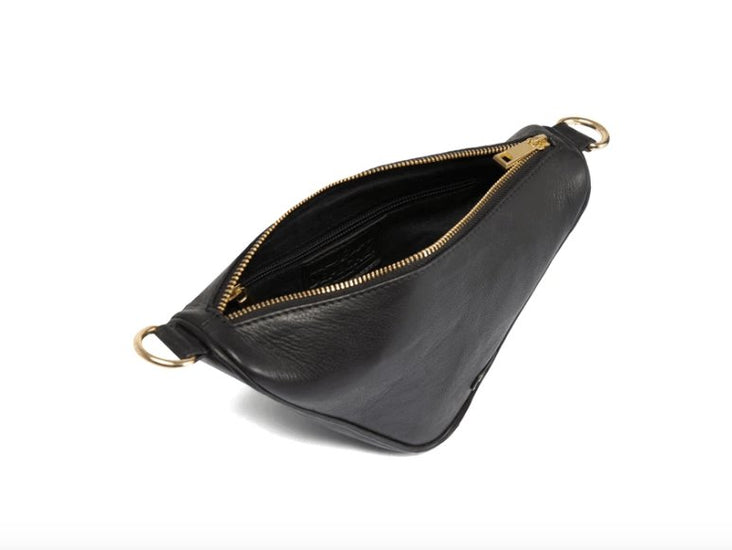 Cool black HALLY trekantet crossbody / bumbag - VIAMAJA.DK