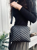 Crossbody clutch ALICE - Black Quilt