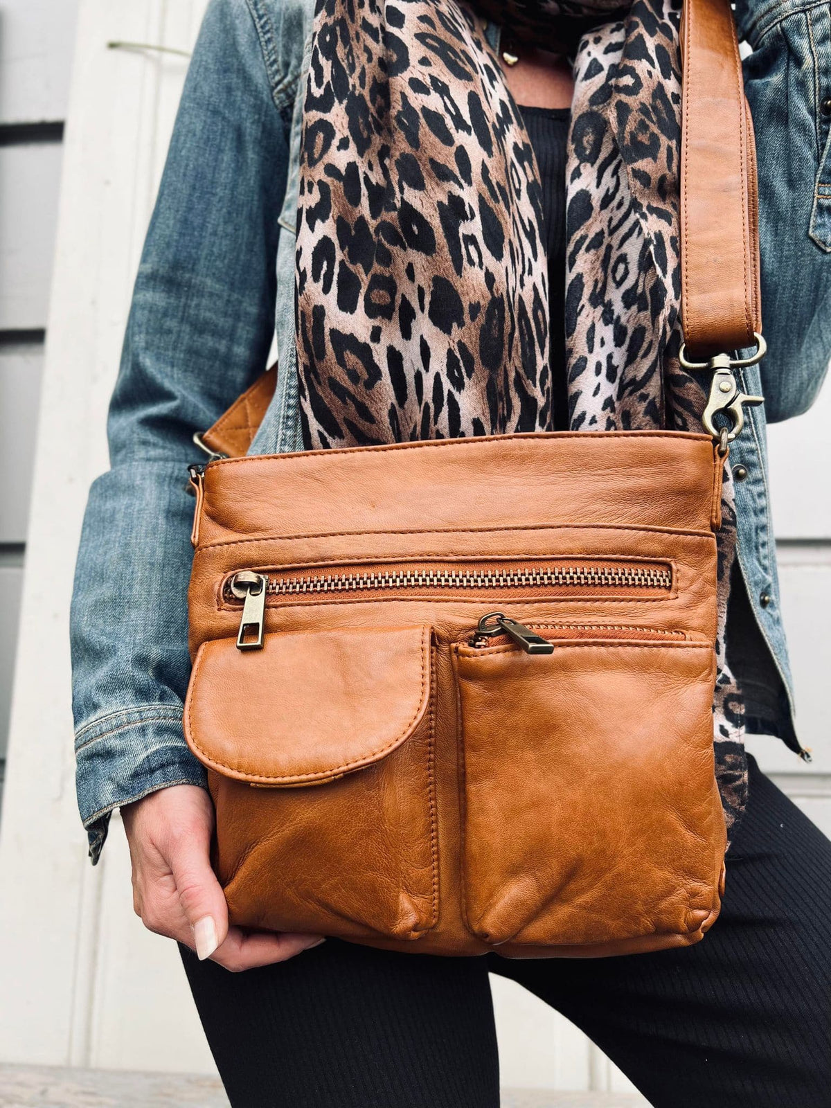 Crossbody COGNAC - Ultra blød - VIAMAJA.DK