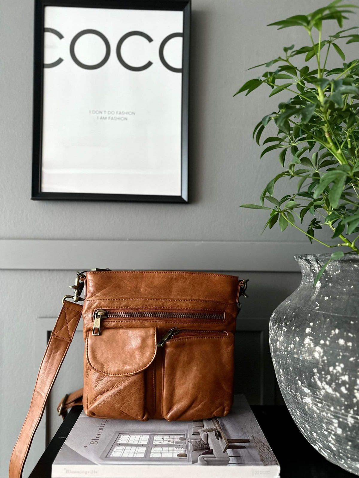 Crossbody COGNAC - Ultra blød - VIAMAJA.DK
