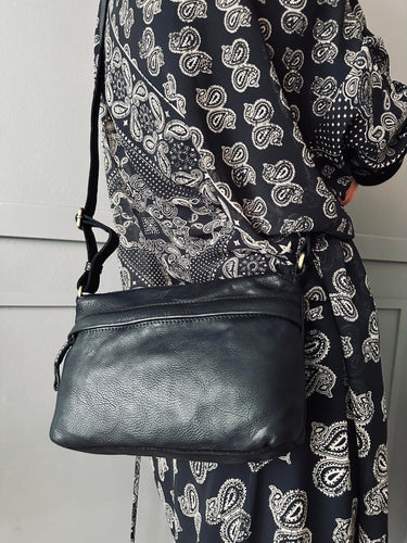 Crossbody Raw Boheme Medium – Black