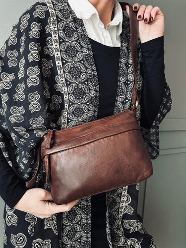 Crossbody Raw Boheme Medium – Vintage brown