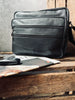 Crossbody Zipper Black leather