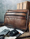Crossbody Zipper brown leather - VIAMAJA.DK
