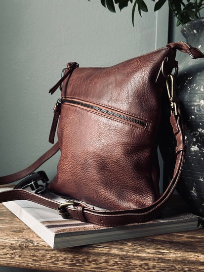 Crossover Annie Dark cognac - Washed cow - VIAMAJA.DK