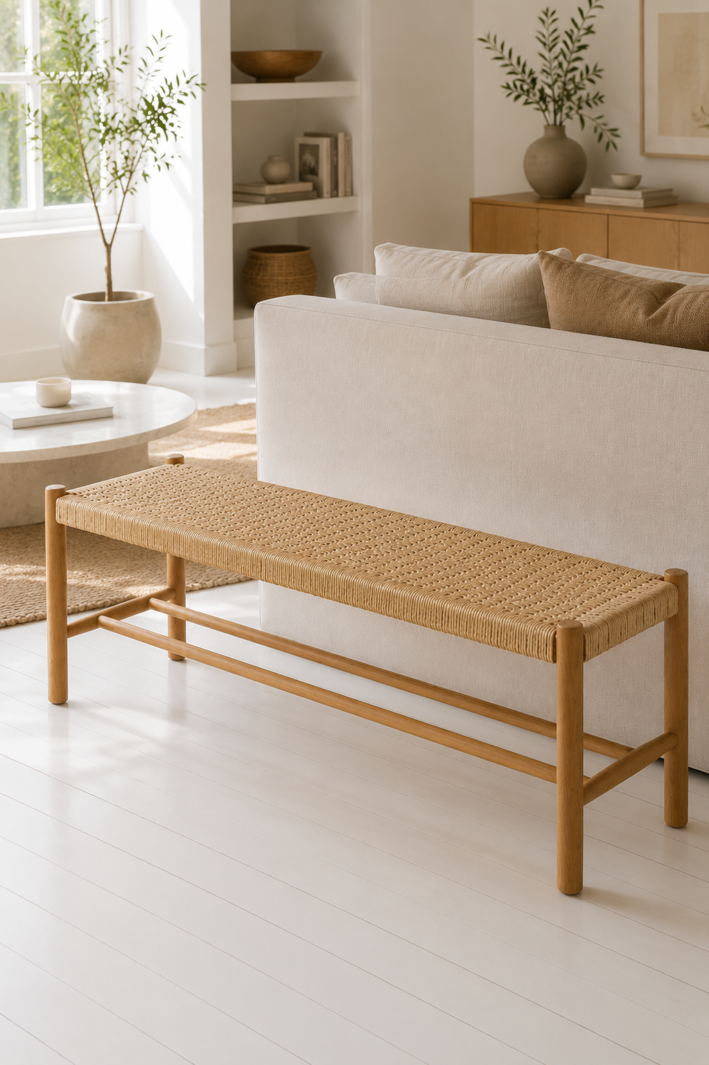 Bænk Eg natur - 120 cm