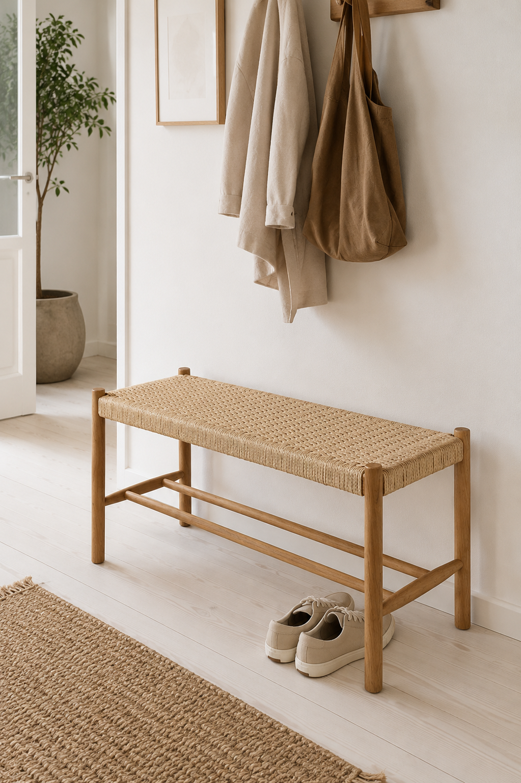 Bænk Eg natur - 90 cm