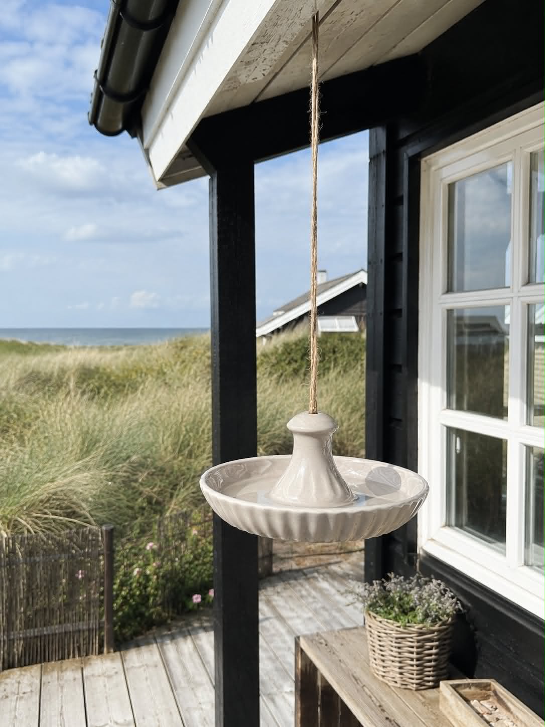 Fuglefoder ophæng - Beige