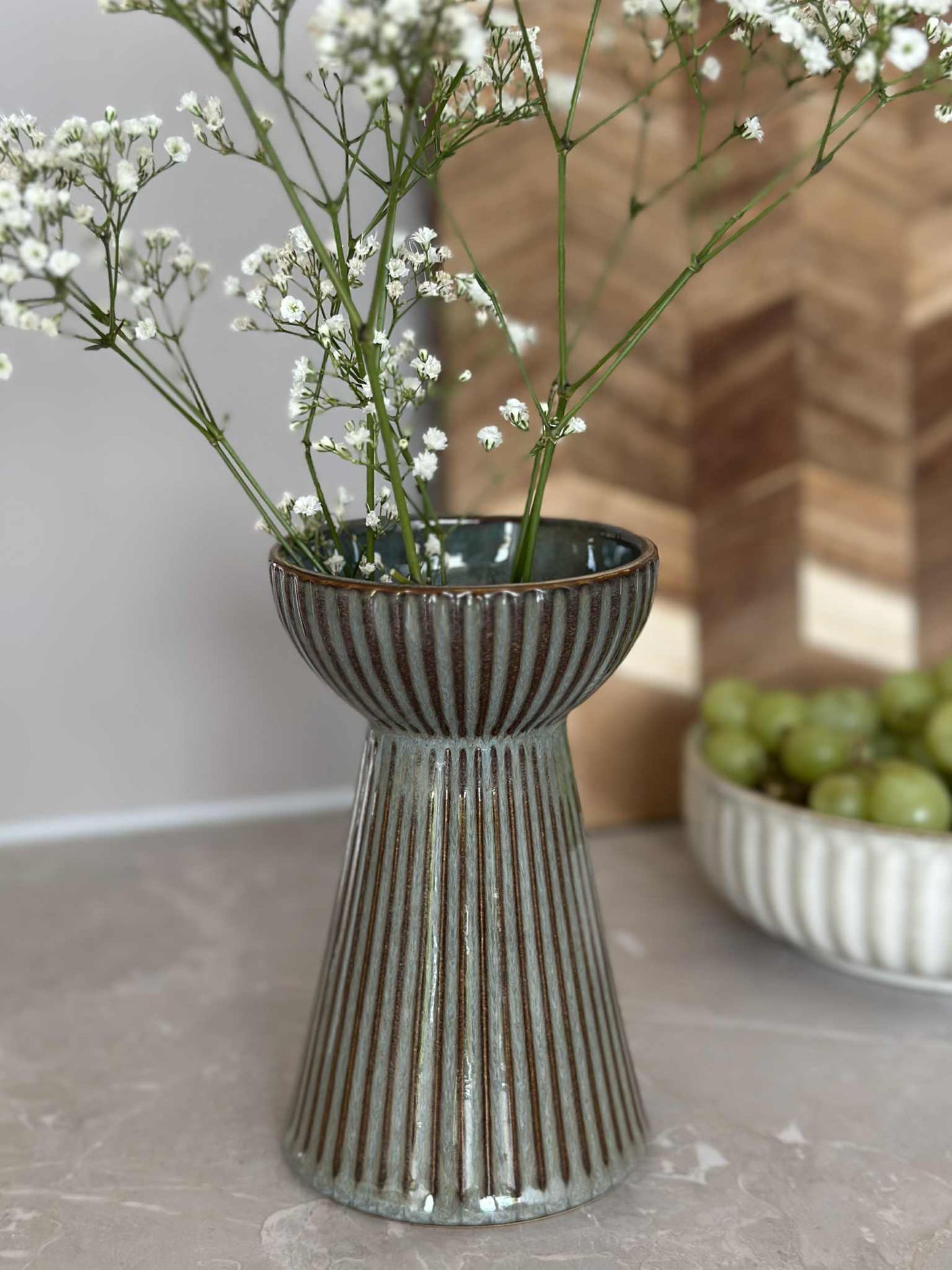 Hyacintvase VIGA - Grå / brun