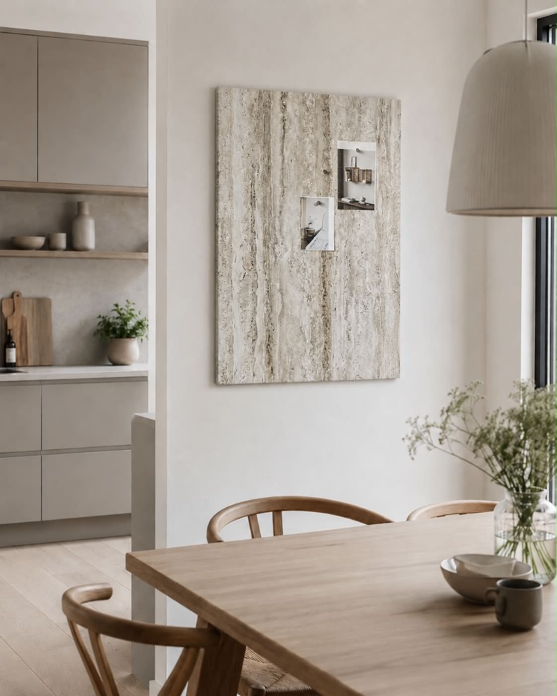 Tavle magnetisk 60x90 - Travertin