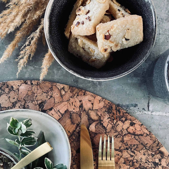 Dækkeserviet kork – Samba pakke med 4 stk - VIAMAJA.DK