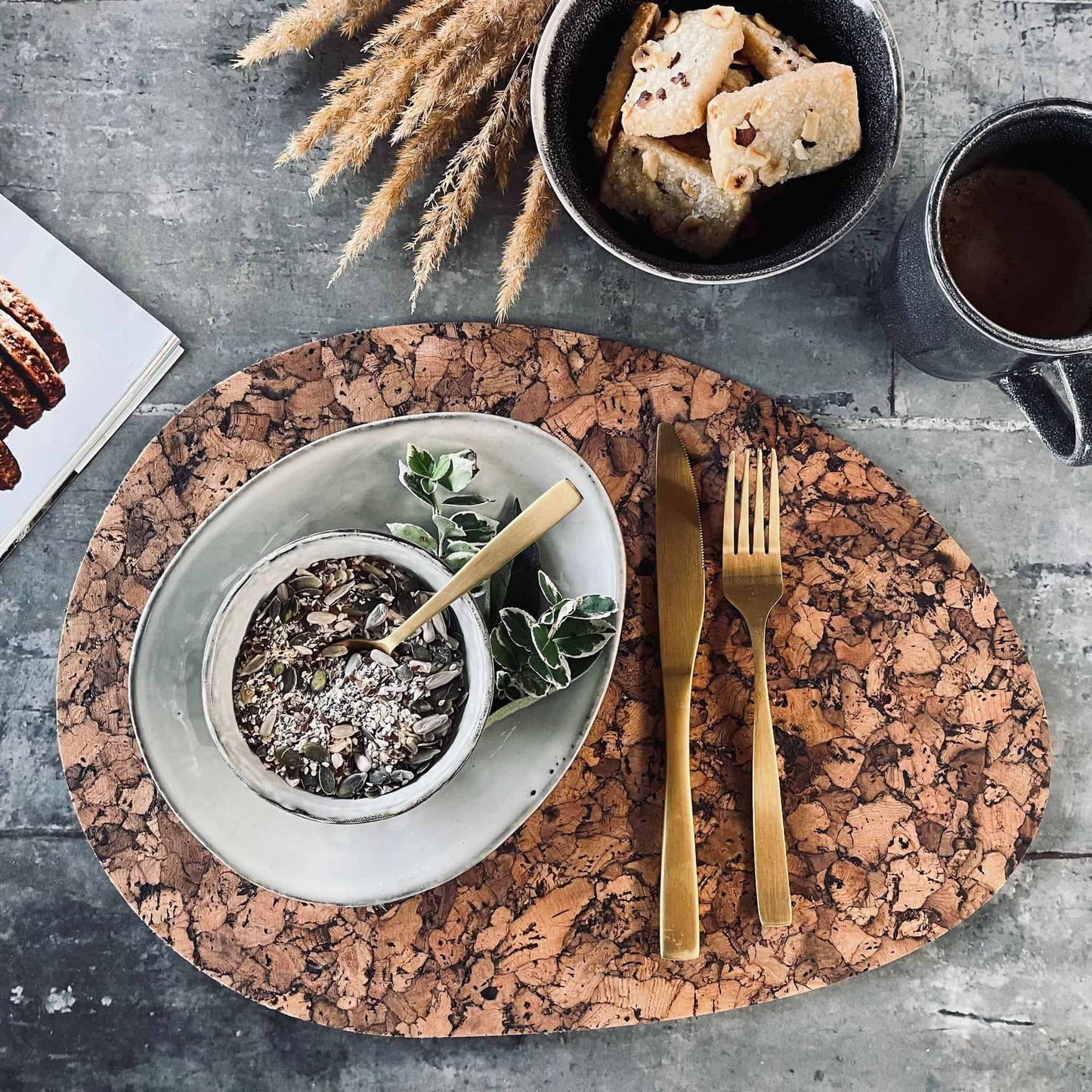 Dækkeserviet kork – Samba pakke med 4 stk - VIAMAJA.DK