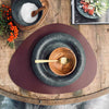 Dækkeserviet – Oval – Aubergine