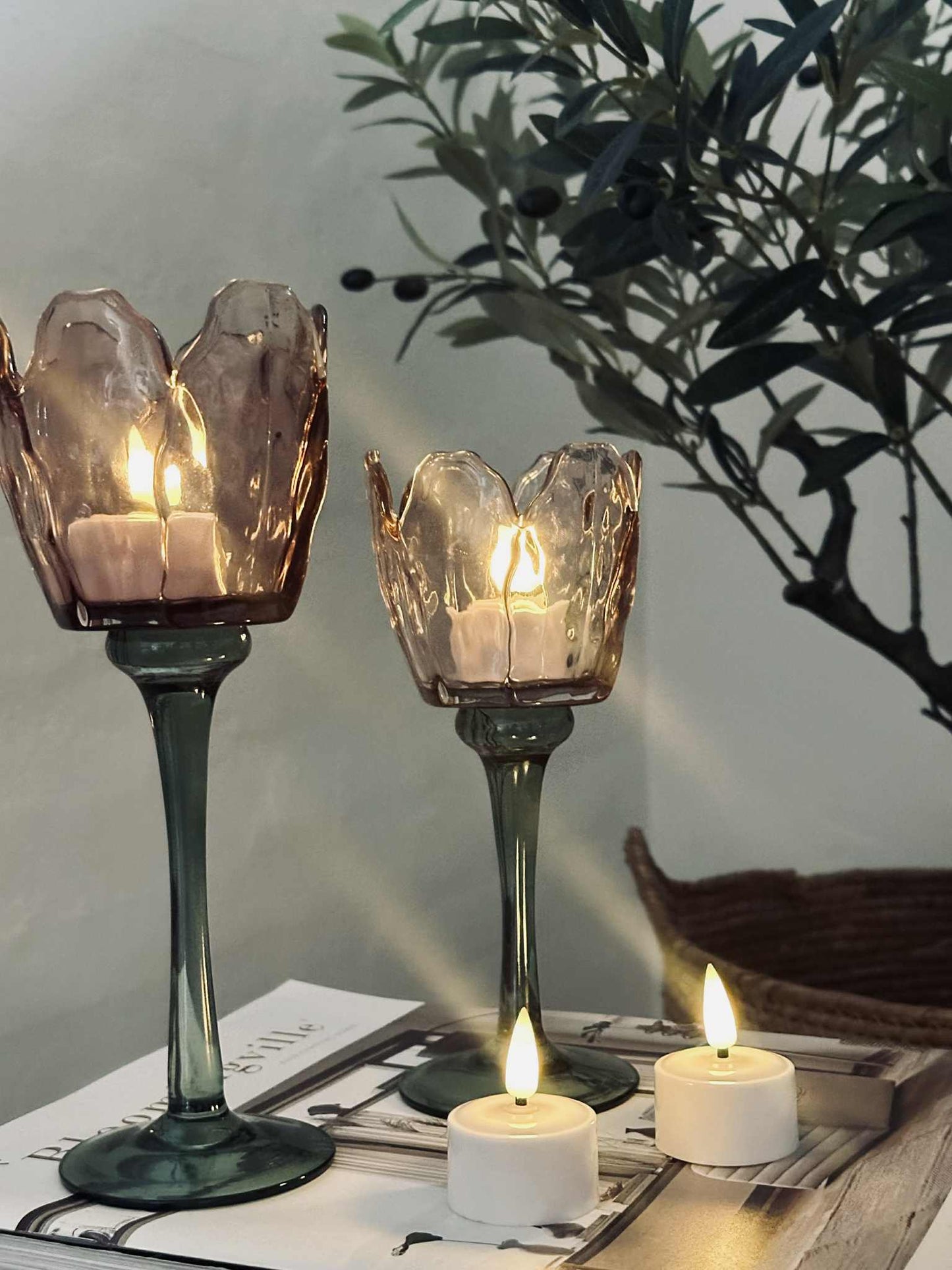 LED fyrfadslys - Genopladelig - 4 stk tilkøb