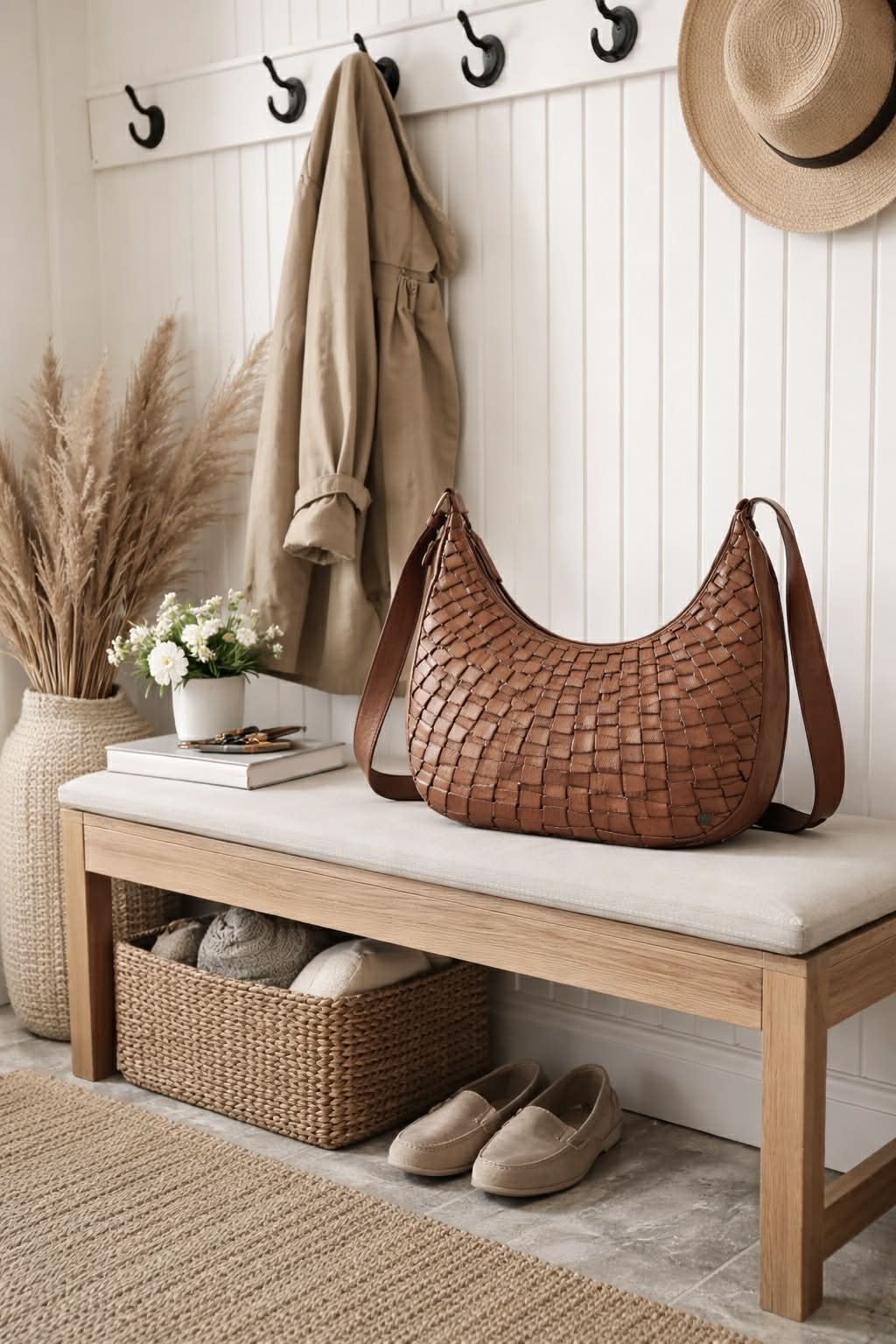 Skuldertaske - Vintage cognac