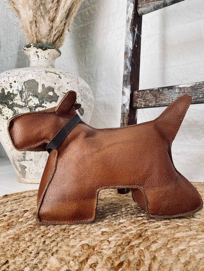 Dørstopper Hund - Natur skind - VIAMAJA.DK