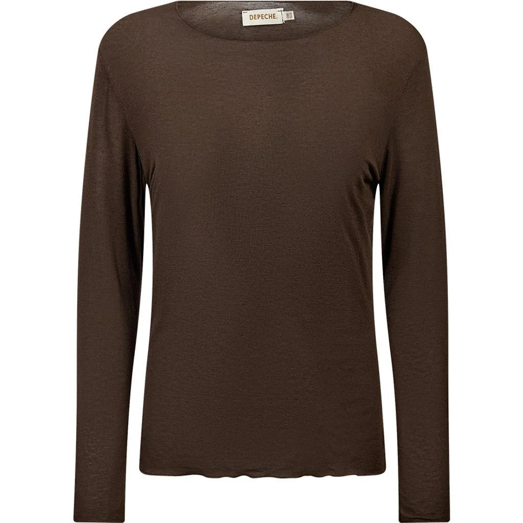 Bluse Drew Cashmere mix - Dark Brown