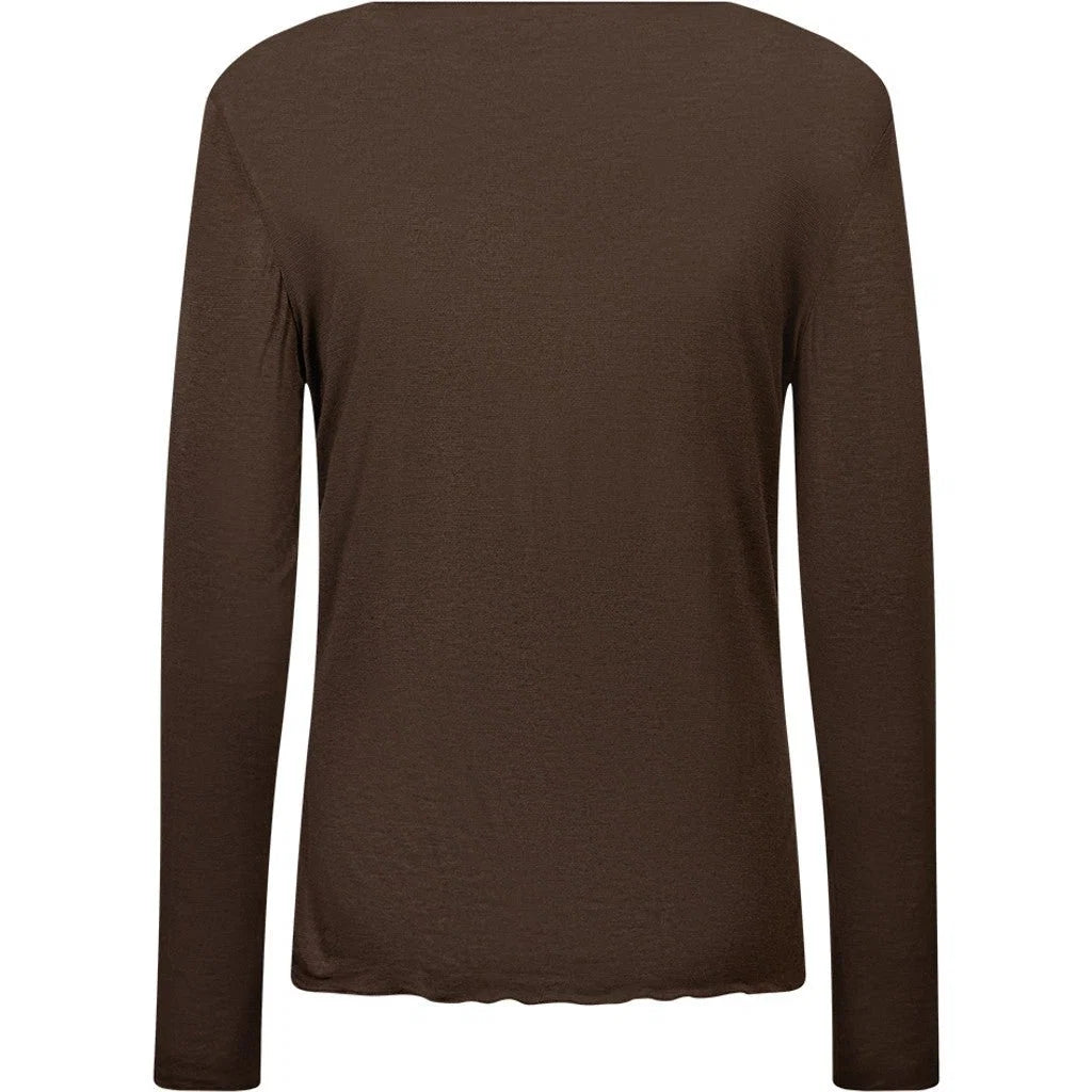 Bluse Drew Cashmere mix - Dark Brown