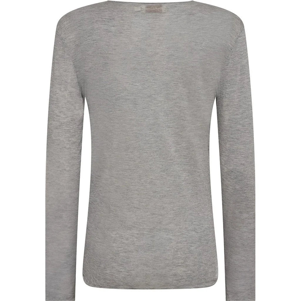 Bluse Drew Cashmere mix - Light Grey Melange