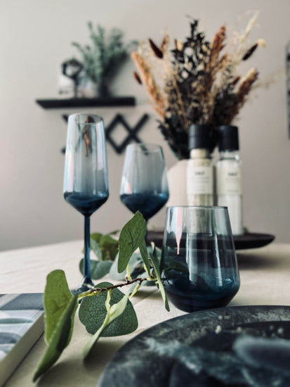 Drikkeglas LUX - Royal blue 425 ml - VIAMAJA.DK