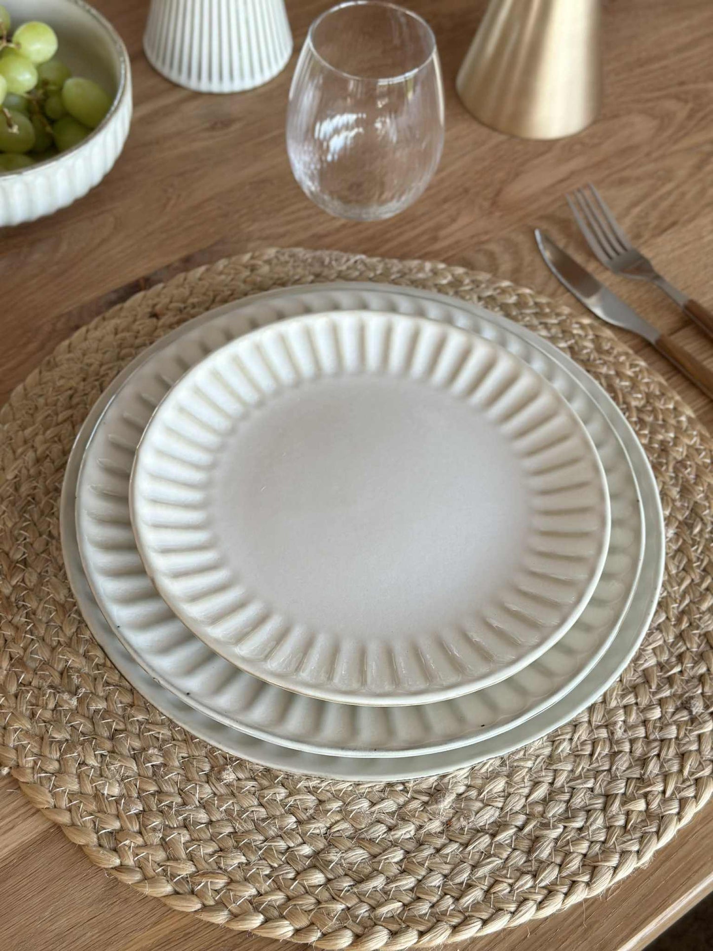 Tallerken VIGA Sand - Flere størrelser