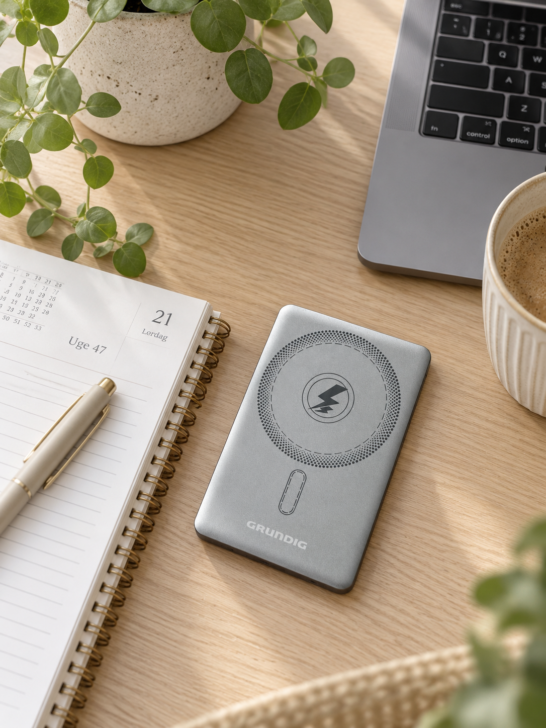 Trådløs Powerbank 5000 mAh – Ultra Tynd