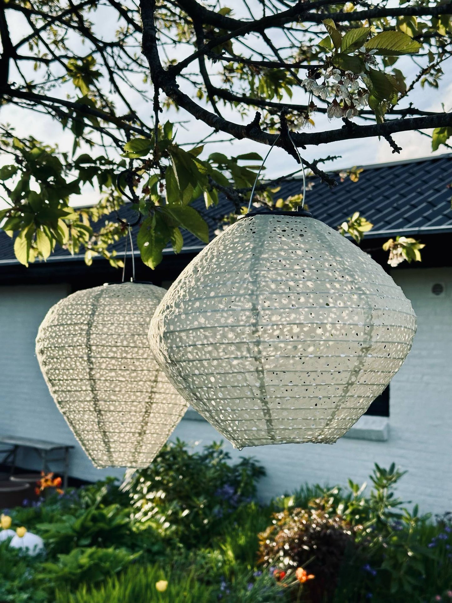 Lampe med solceller - Dusty Green