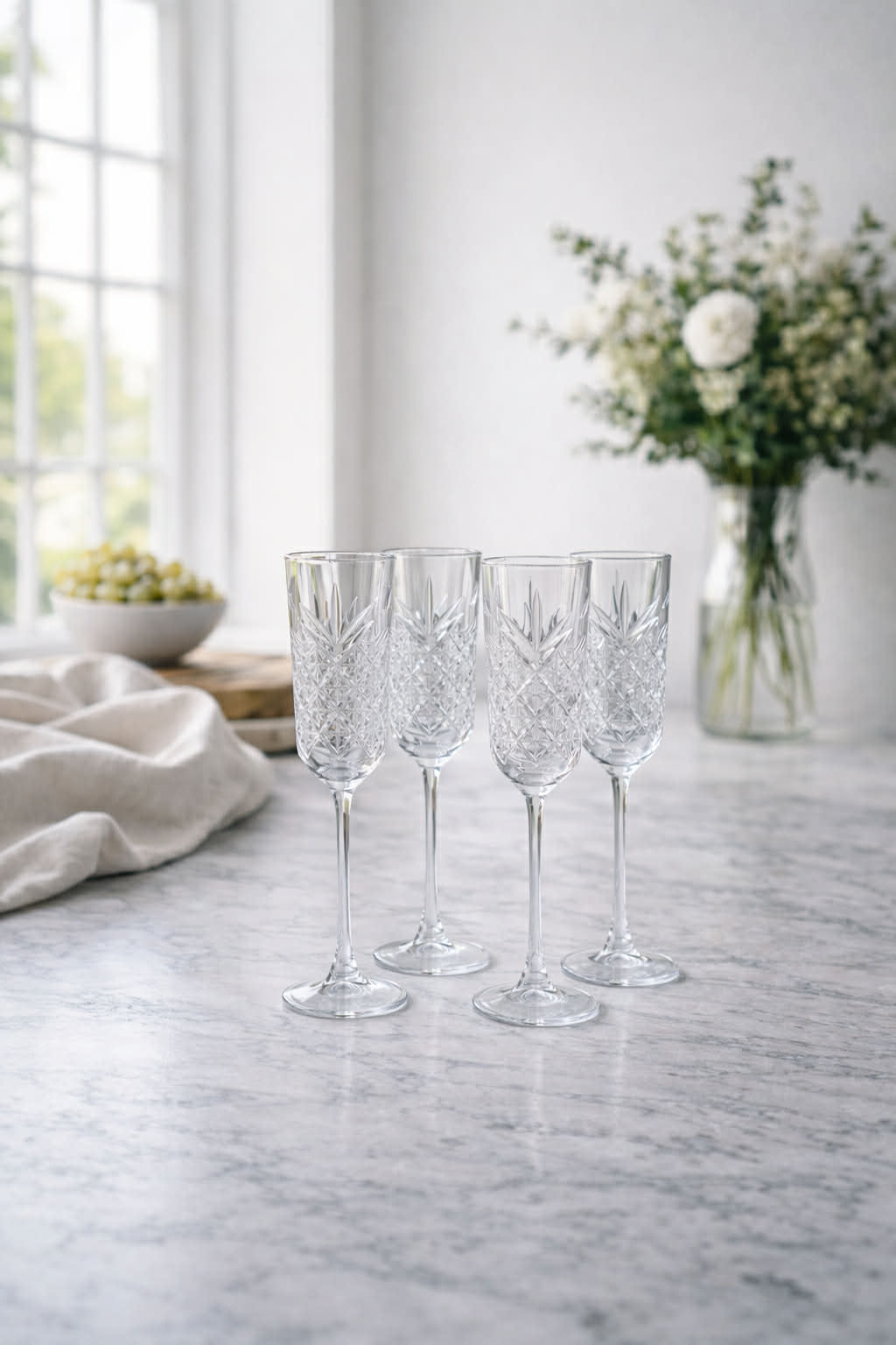 Champagneglas - 4 stk