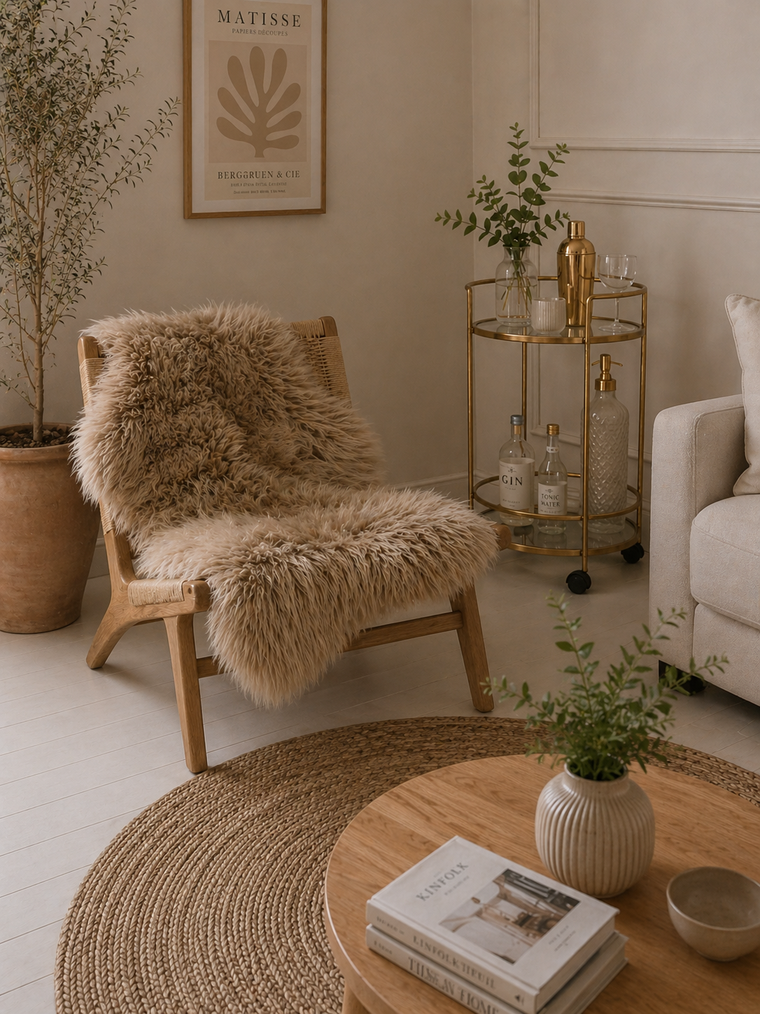 Lammeskind Taupe - 85x55cm