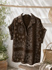 Bluse bandana bomuldsgaze - Brown
