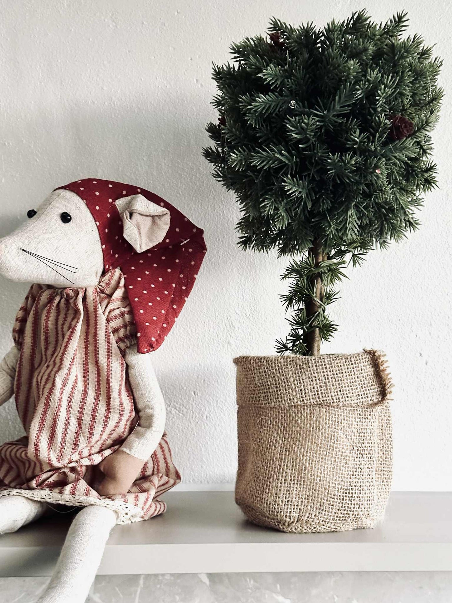 Træ med Lyskæde - 36cm.