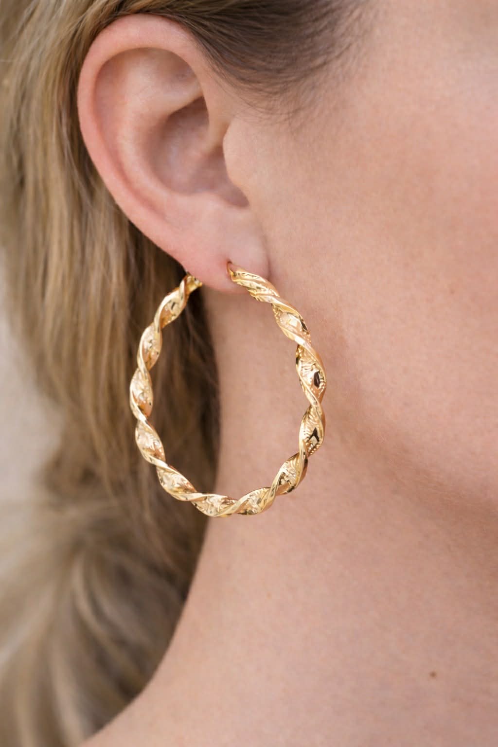 Øreringe Jenna Hoops 18K forgyldt