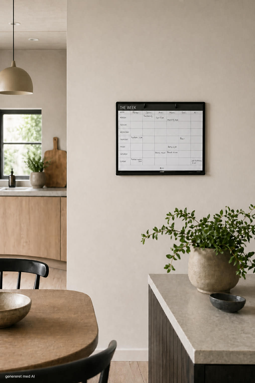 Planlægningstavle i lækkert design - ink blok