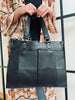 Elegant arbejdstaske / shopper - Sort