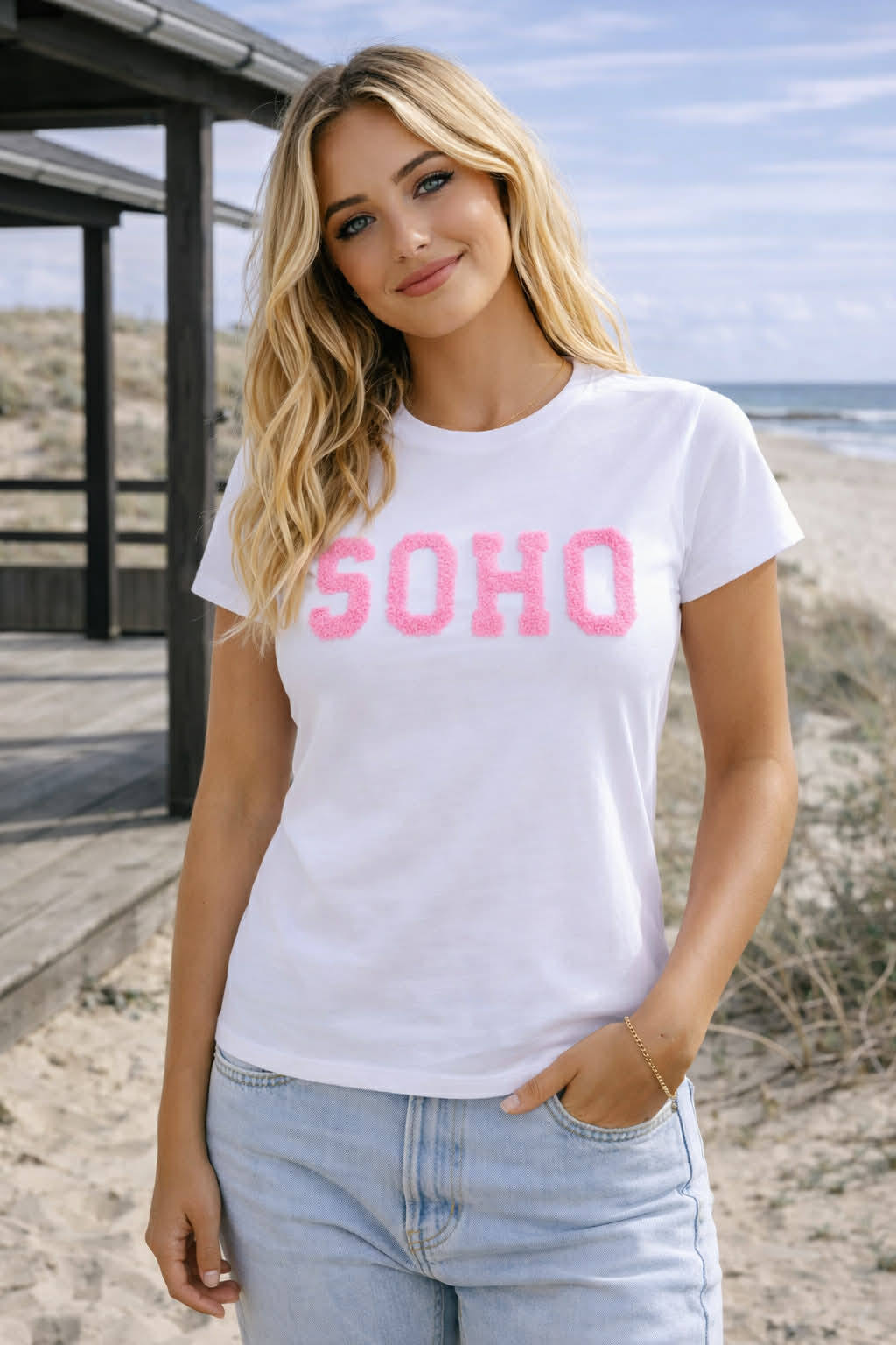 T-shirt SOHO - White / Baby