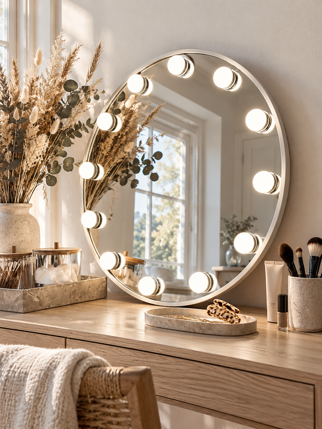 Hollywood Makeup Spejl med lys - Dia 50cm