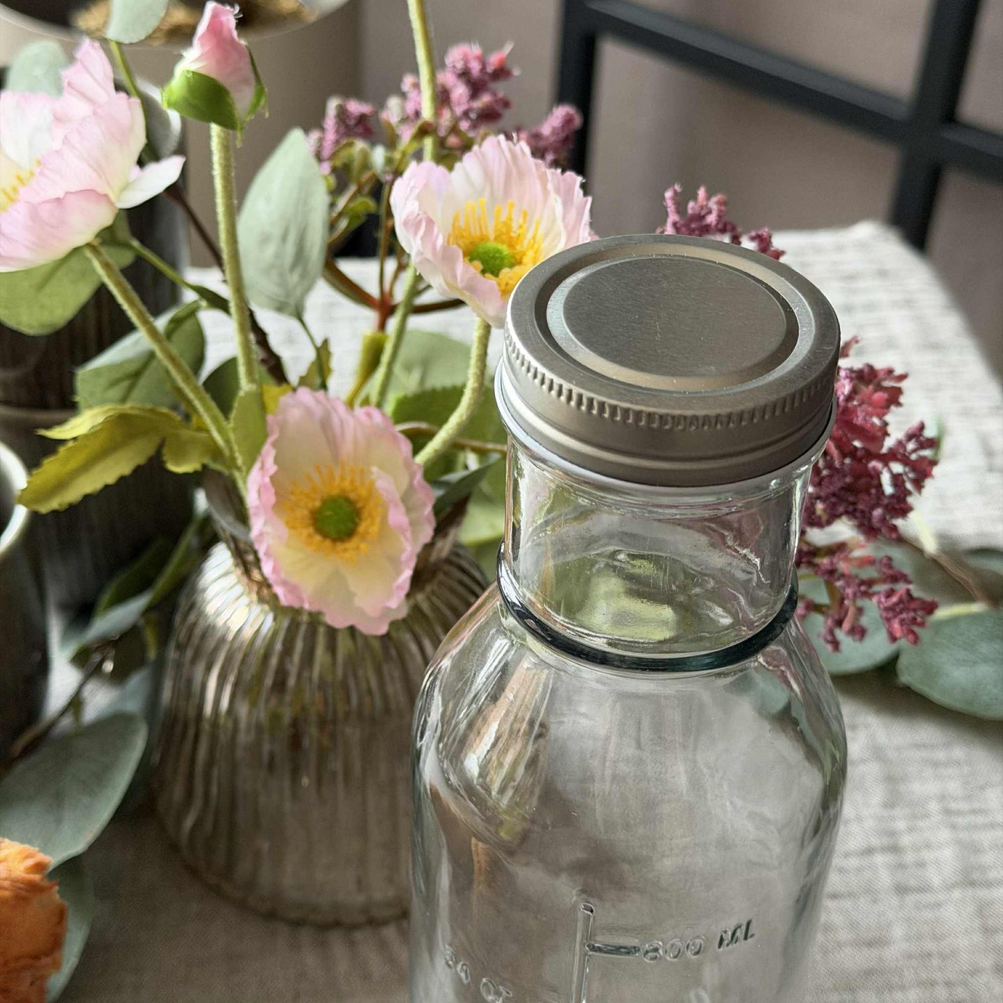 Glasflaske med Måleenheder - 1000 ml