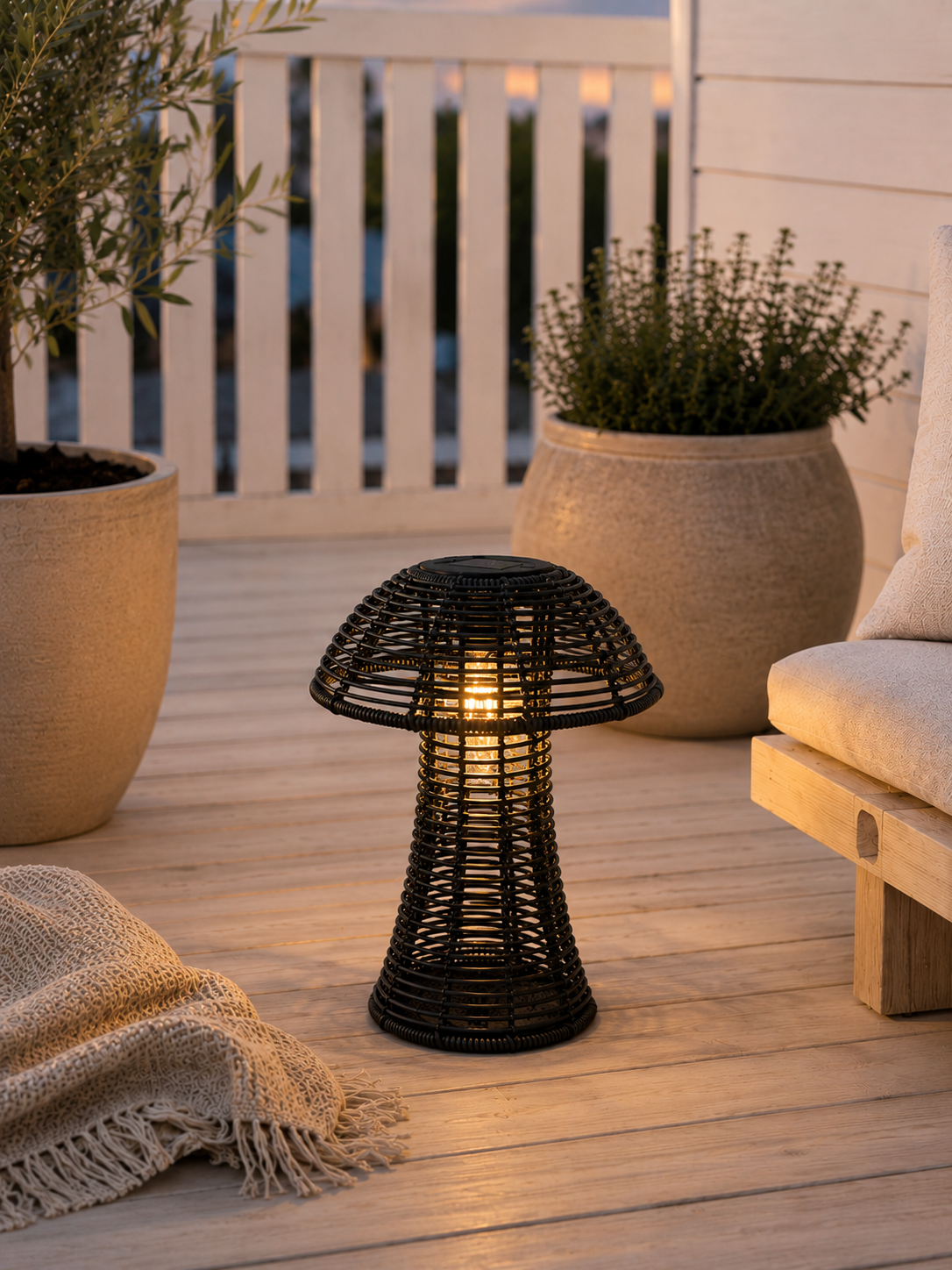 Mushroom Solar - Black Small