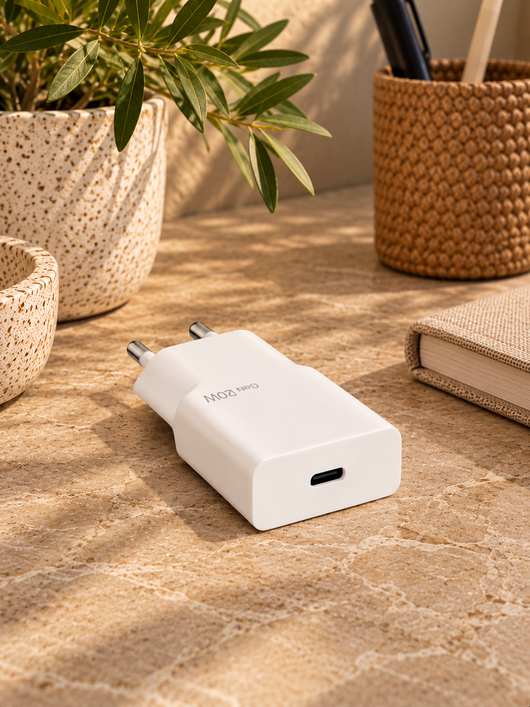 Super hurtig 20 W USB-C-opladning – GaN oplader