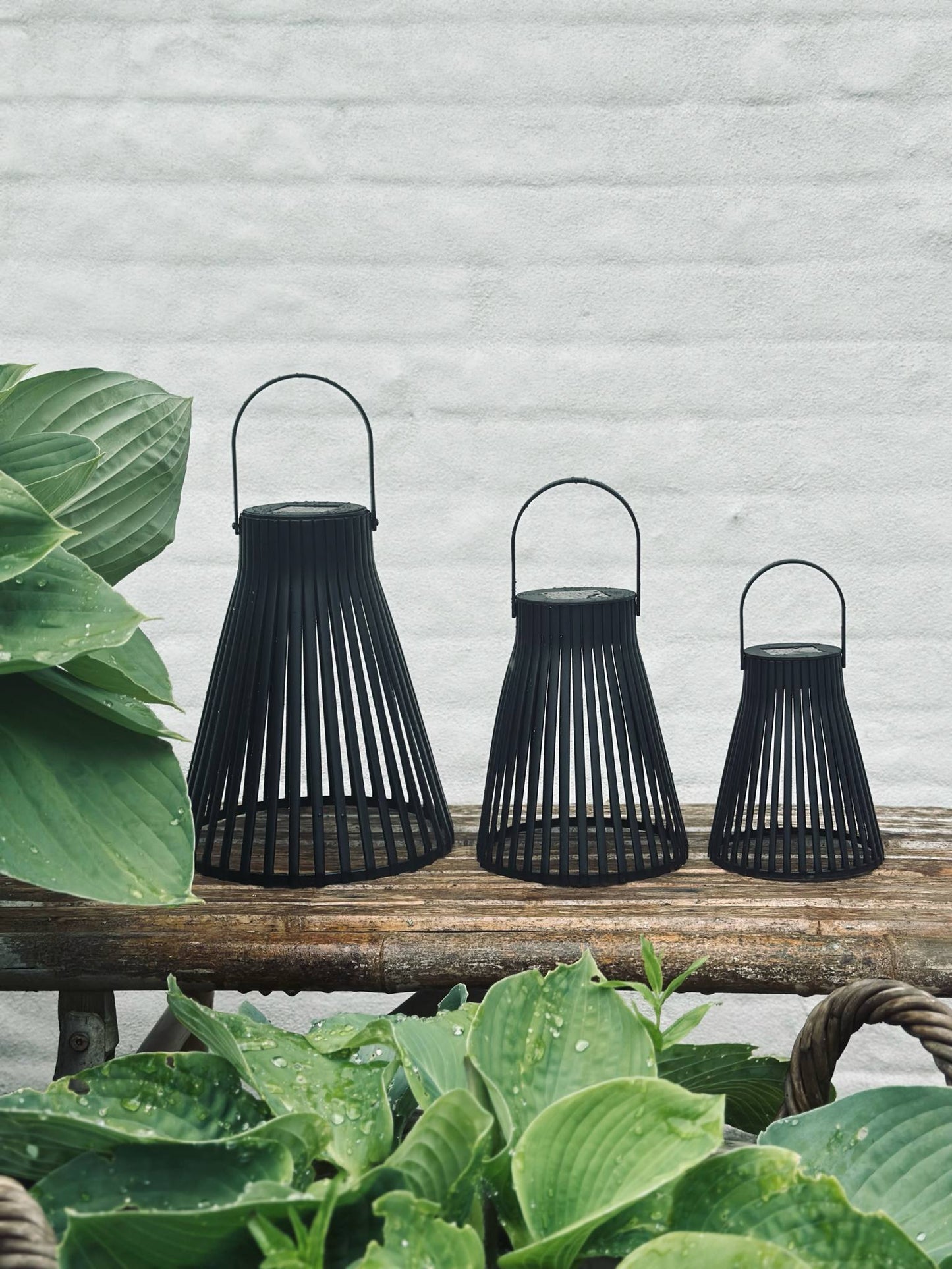 Lanterne med solceller - GARDEN BLACK 24cm