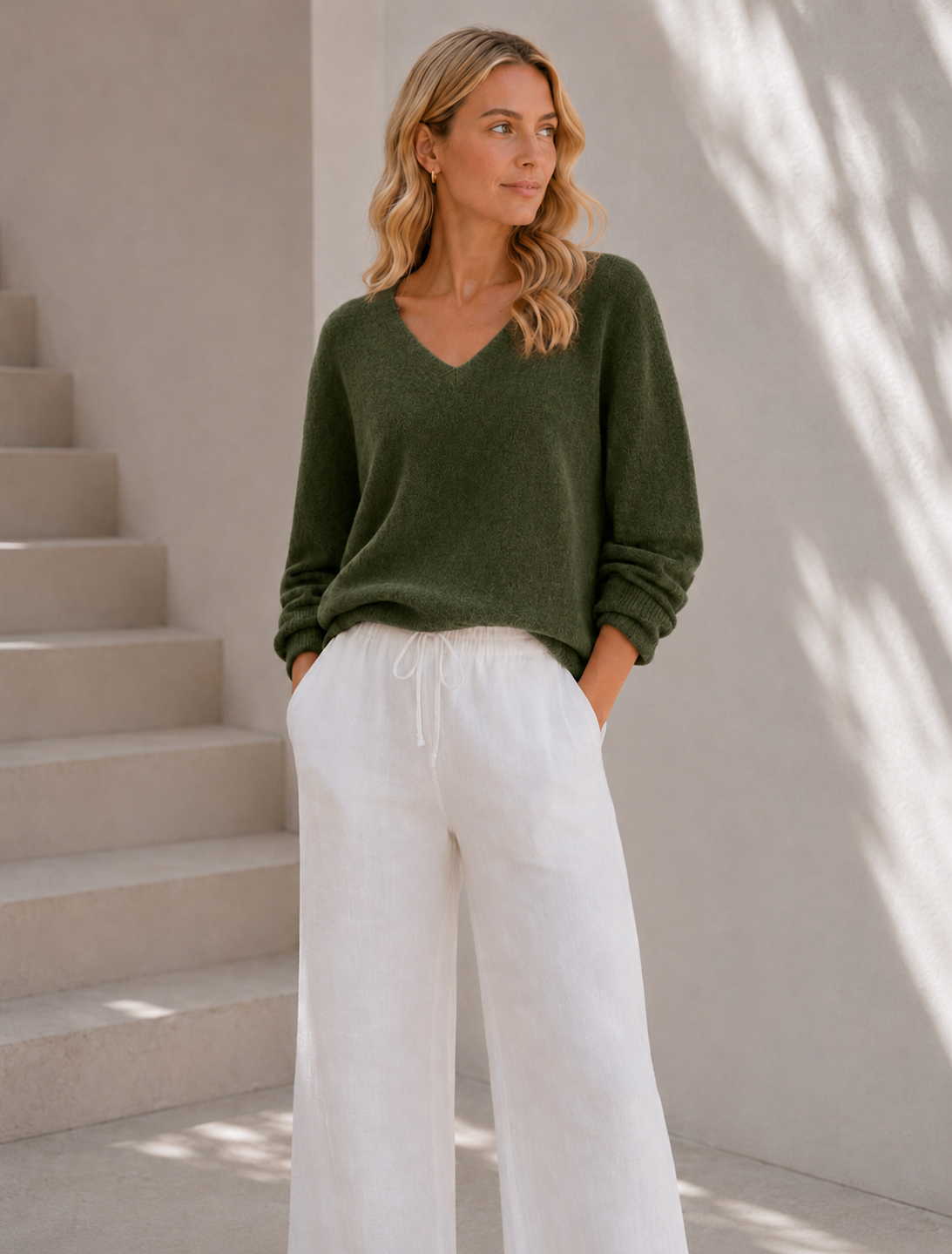 Bluse Dagmar super blød kvalitet – Army