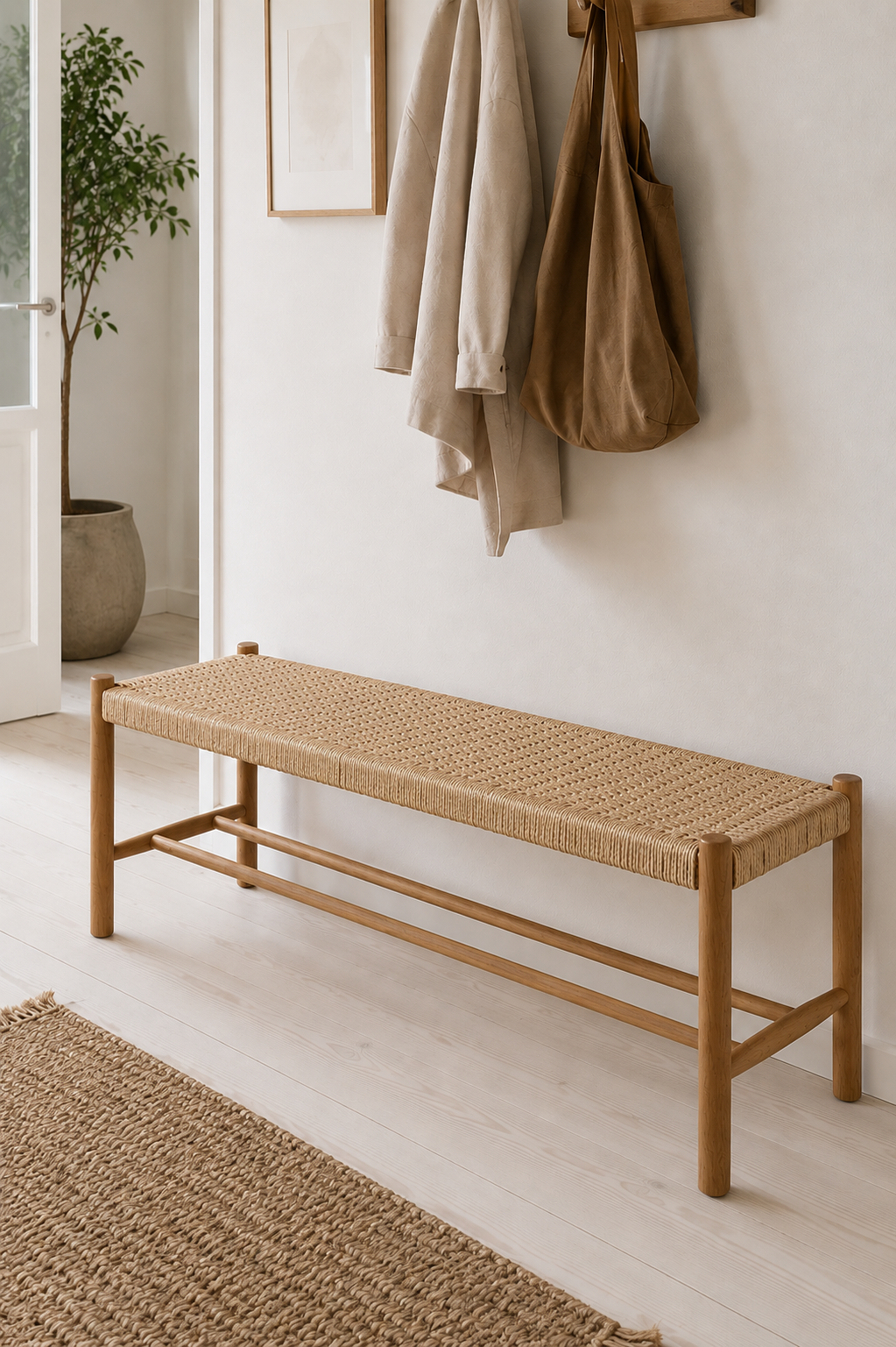 Bænk Eg natur - 120 cm