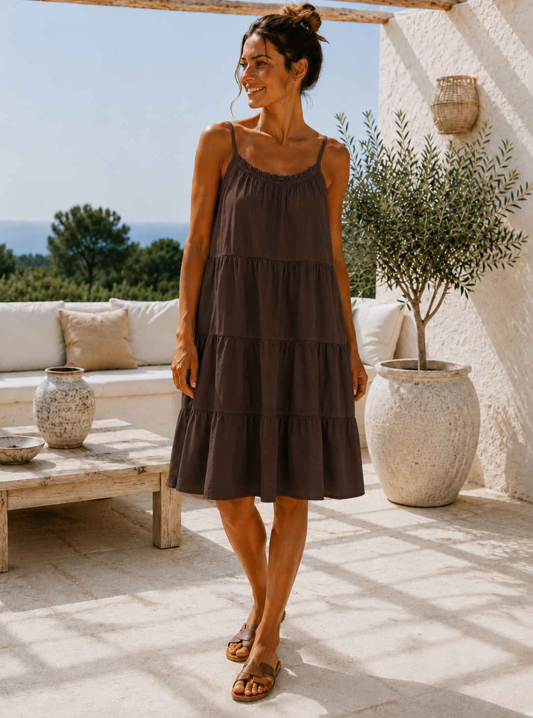 Sommerkjole Velina moro brown