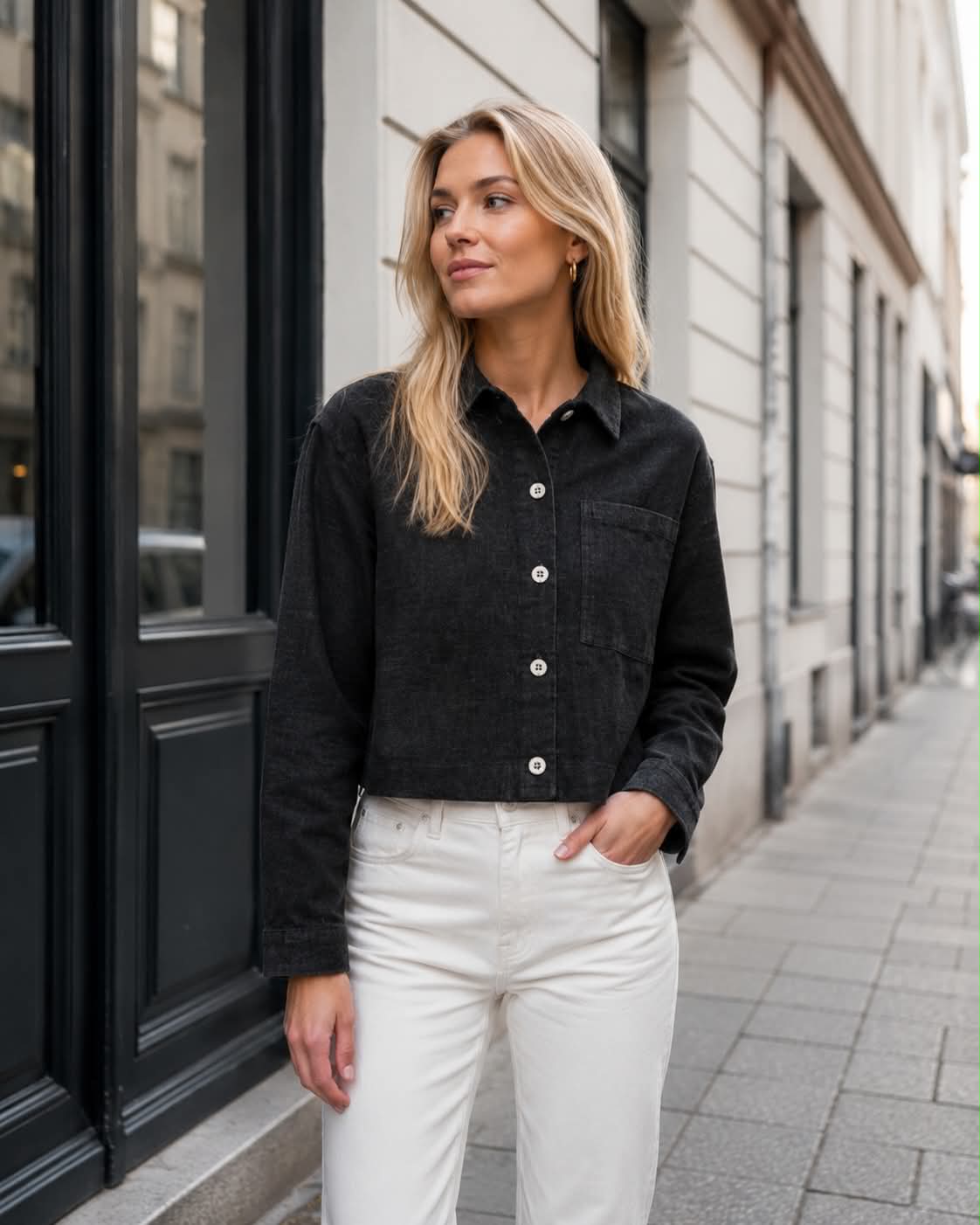 Skjorte Denim med stretch