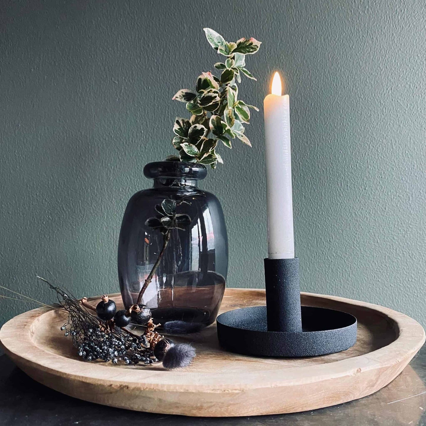 Flot vase i røgfarvet glas - Trademark - VIAMAJA