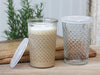 Fransk kaffeglas m. mønster og låg - 500ml